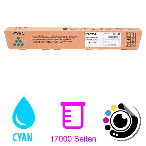 Original Toner Ricoh Aficio MP-C3500 / MP-C4500 cyan 884933 / 888611