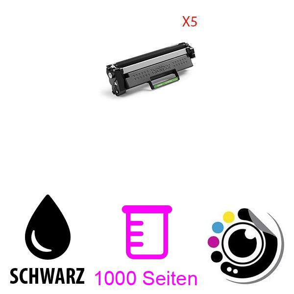 Kompatibler Toner Pack x5 Brother TN1150 Schwarz