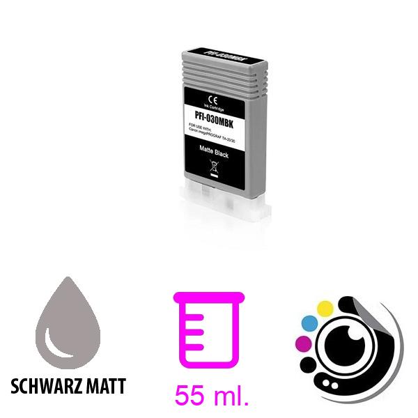 Kompatibel Patrone Canon PFI030 Schwarz Mate (55ML)