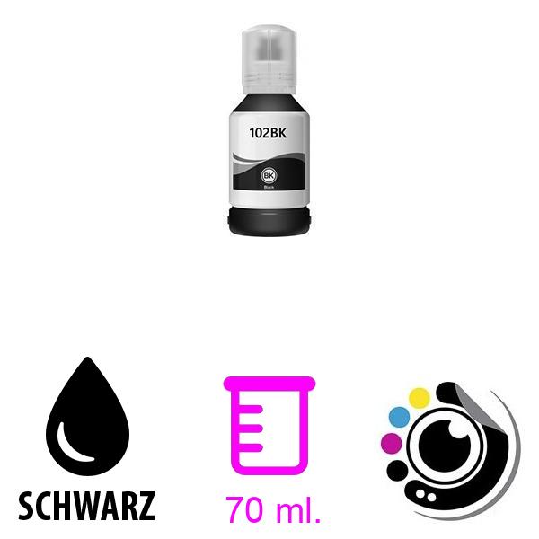Kompatibel Flasche Epson 102/103/104/107/T6641/T6731 Schwarz C13T03R140