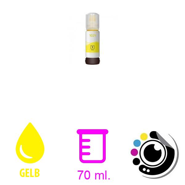 Kompatibel Flasche Epson 102/103/104/107/T6641/T6731 Gelb C13T03R140