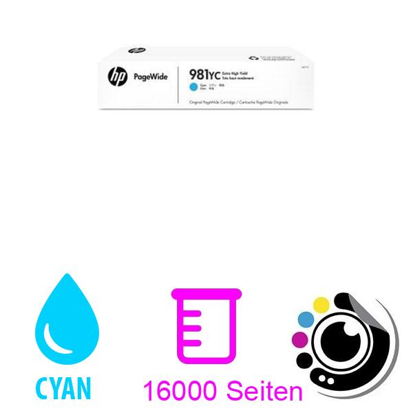 Original Patrone HP 981YC Cyan Extra High Yield LOR17YC