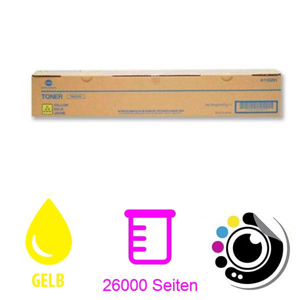 Original Toner Konica Minolta Bizhub C220 / C280 Gelb A11G251 / TN-216 / TN216 Y