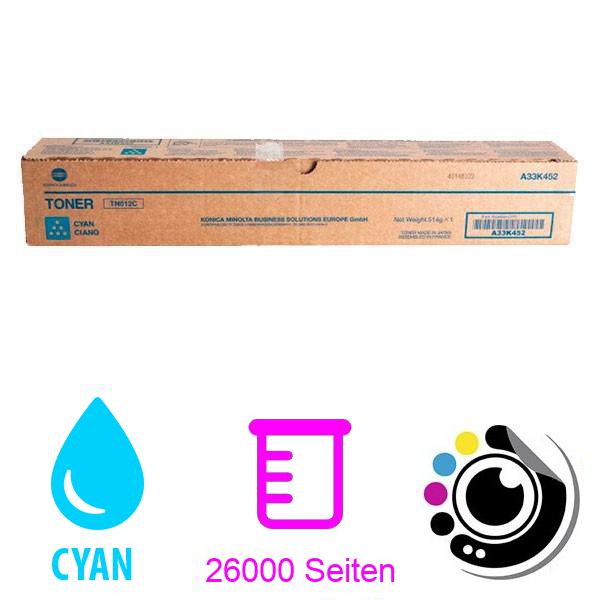 Original Toner Konica Minolta Bizhub C454 / C554 Cyan A33K452 / TN-512C / TN512