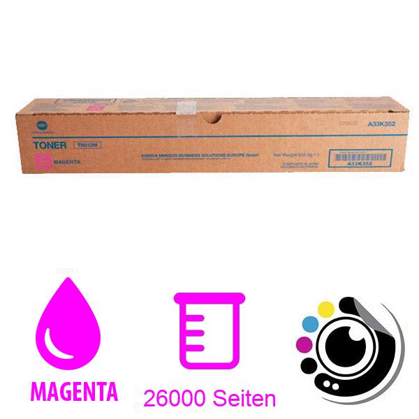 Original Toner Konica Minolta Bizhub C454 / C554 Magenta A33K352 / TN-512M / TN512