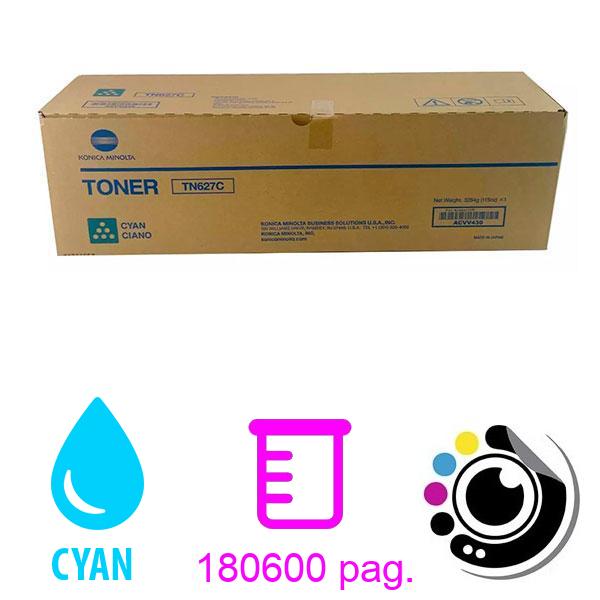 Original Toner Konica Minolta TN627 Cyan (ACVV430)