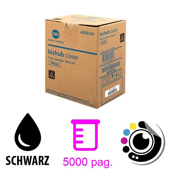 Original Toner Konica Minolta TNP50 Schwarz A0X5154