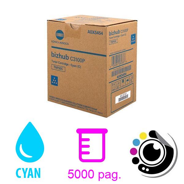 Original Toner Konica Minolta TNP50 Cyan A0X5454