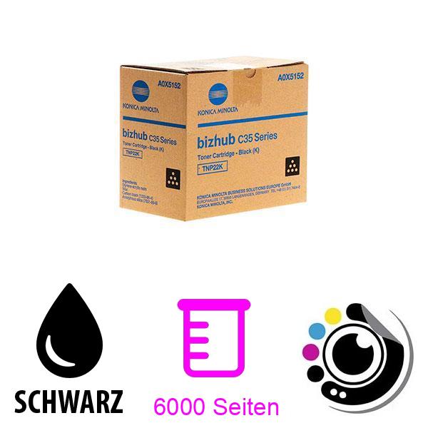 Original Toner Konica-Minolta TNP-22 Schwarz (A0X5152)