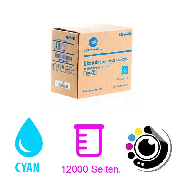 Original Toner Konica Minolta TNP-49 Cyan A95W450