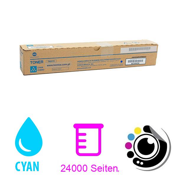 Original Toner Konica Minolta TN227 Cyan ACVH450