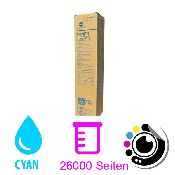 Original Toner Konica Minolta TN614 cyan A0VW454