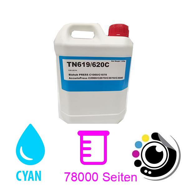 Konica Minolta Pulverflasche TN619/TN620 Cyan A3VX453/A3VX451