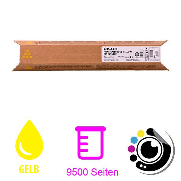 Toner Original Ricoh Aficio MP-C2051 / MP-C2551 gelb 842062 / 841507