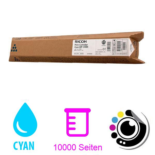 Original Toner Ricoh Aficio MP-C300 / MP-C400 / MP-C401 cyan 841551 / 841300