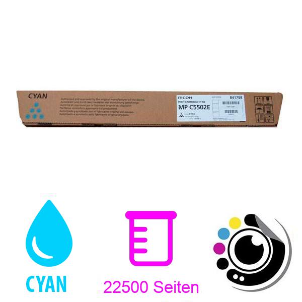 Original Toner Ricoh Aficio MP-C4502 / MP-C5502 cyan