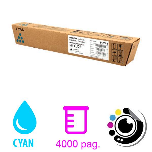 Original Toner Ricoh MP-C305 cyan 842082