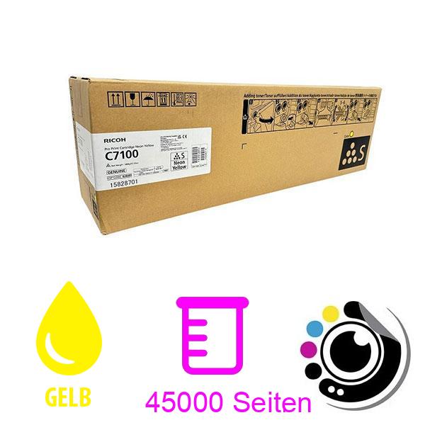 Original Toner Ricoh Pro C7100 Gelb Neon 828489