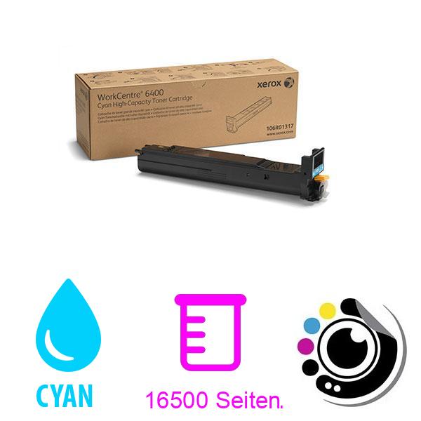 Original Toner Xerox WorkCentre 6400 cyan 106R01317