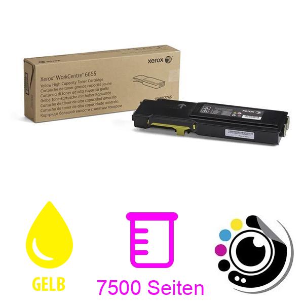 Toner Original Xerox Workcenter 6655 Gelb 106R02746